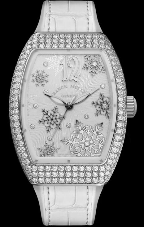 Best FRANCK MULLER Vanguard Snowflake V 32 SC AT FO SNOWFLAKE D IND CD (BC) Steel with diamonds Replica Watch